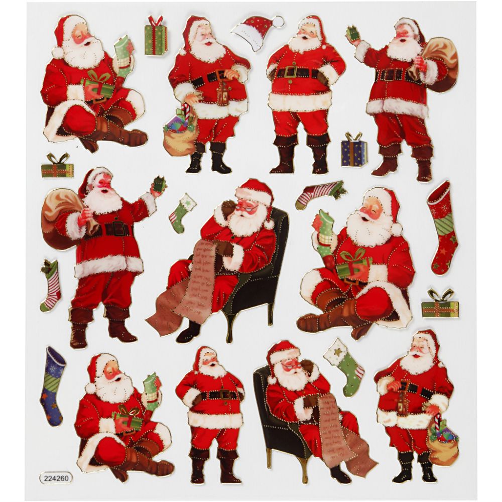 CCHobby stickers - Klassieke kerstman