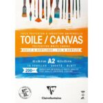 Clairefontaine toile/canvas cosmos wit A2