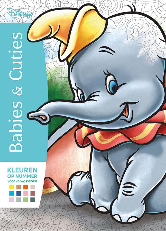 Disney Babies & Cuties - kleuren op nummer voor volwassenen
