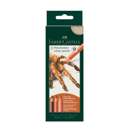 Kleurpotlood Faber-Castell Polychromos 3,8mm kerndikte set van 3 stuks Spider