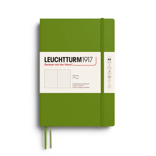 Leuchtturm1917 soft cover medium A5 - dotted - moss