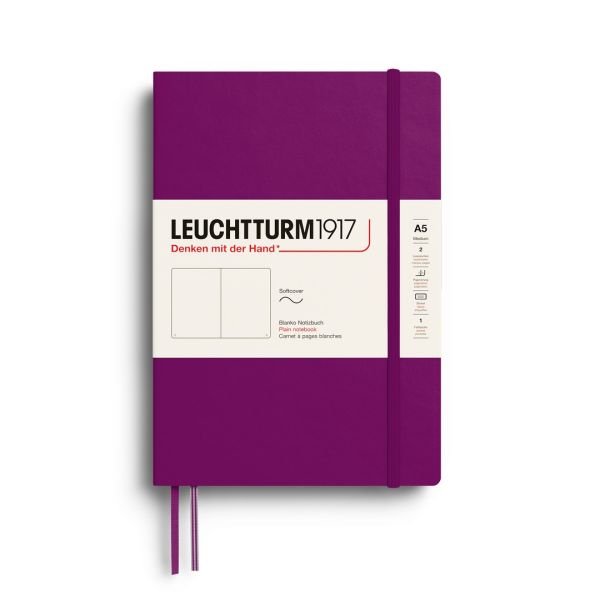 Leuchtturm1917 soft cover medium A5 - plain - burgundy