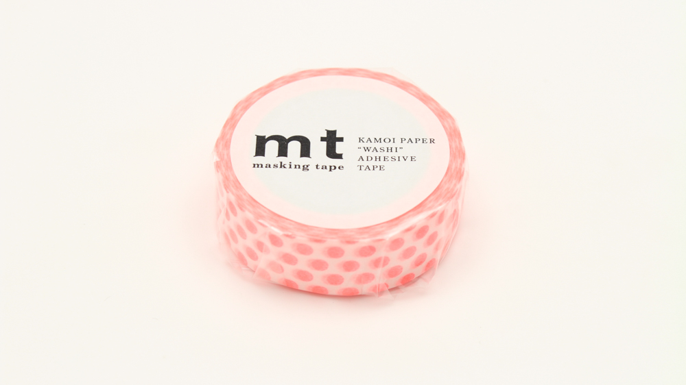 MT washitape basic - dot shocking red