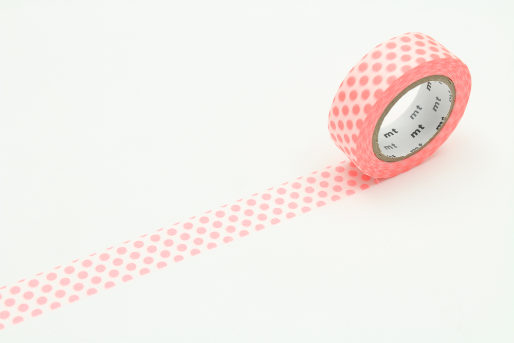 MT washitape basic - dot shocking red