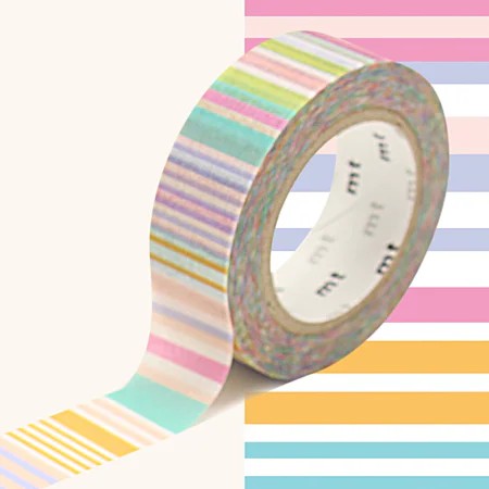 MT washitape basic - multi border pastel