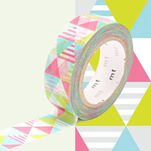 MT washitape basic - shimasankaku pink