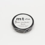 MT washitape basic - slim 3mm matte black