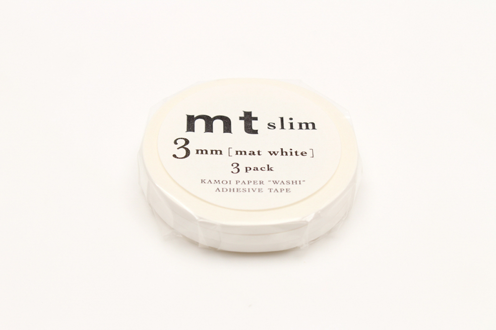 MT washitape basic - slim 3mm matte white