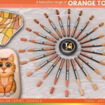 Tooli-art acrylstiften - set 22 oranje