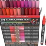Tooli-art acrylstiften - set 22 rood