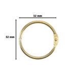 Vaessen Creative bindring - 32mm goud12 stuks