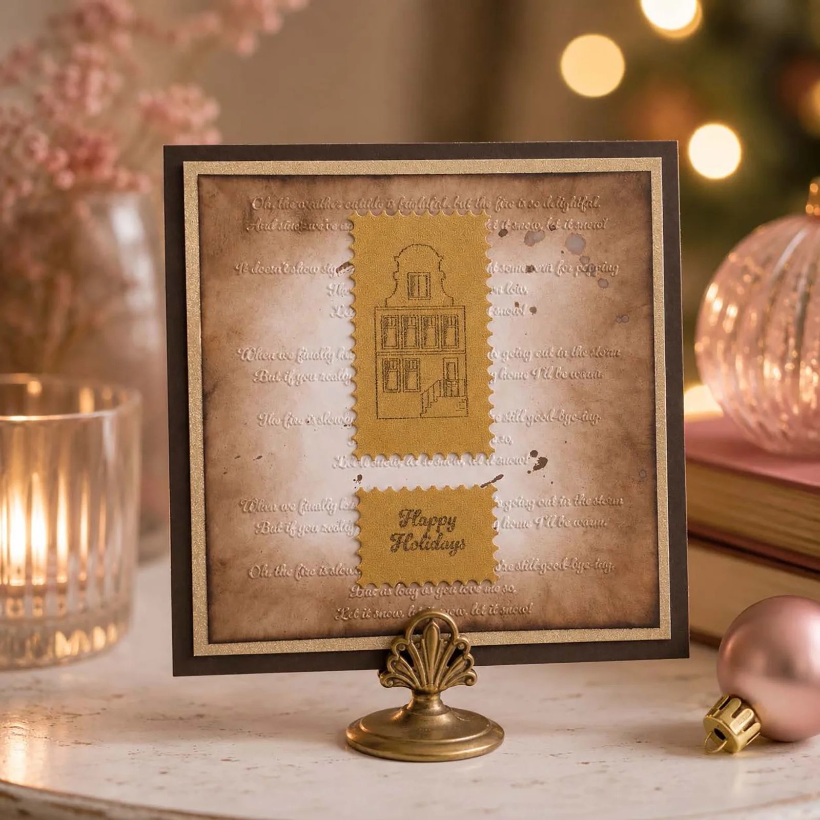 Vaessen Creative - Clear Stamps Set Kerstdorpje A6 11st.