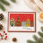 Vaessen Creative - Clear Stamps Set Kerstdorpje A6 11st.