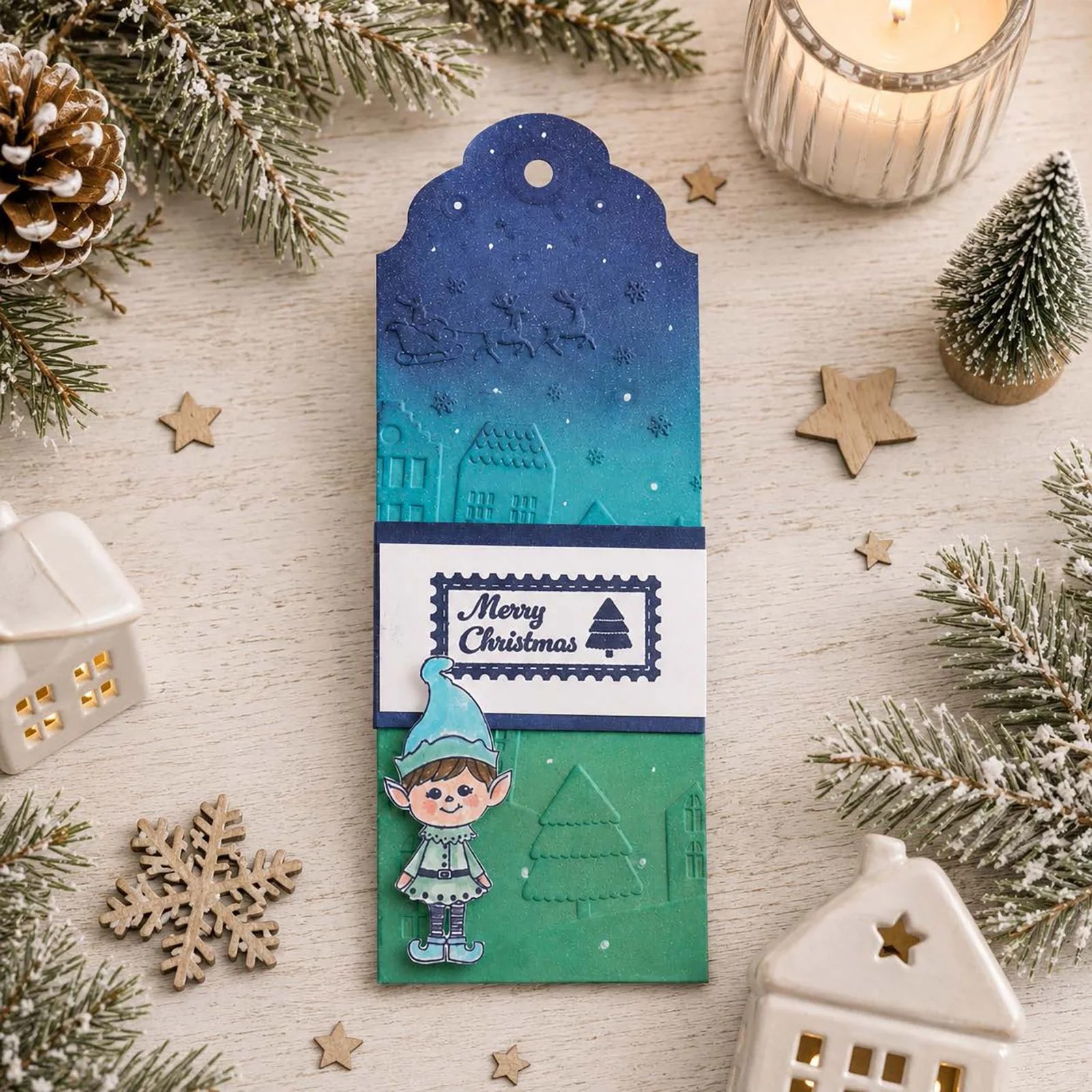 Vaessen Creative - Clear Stamps Set Postzegels A6 14st.
