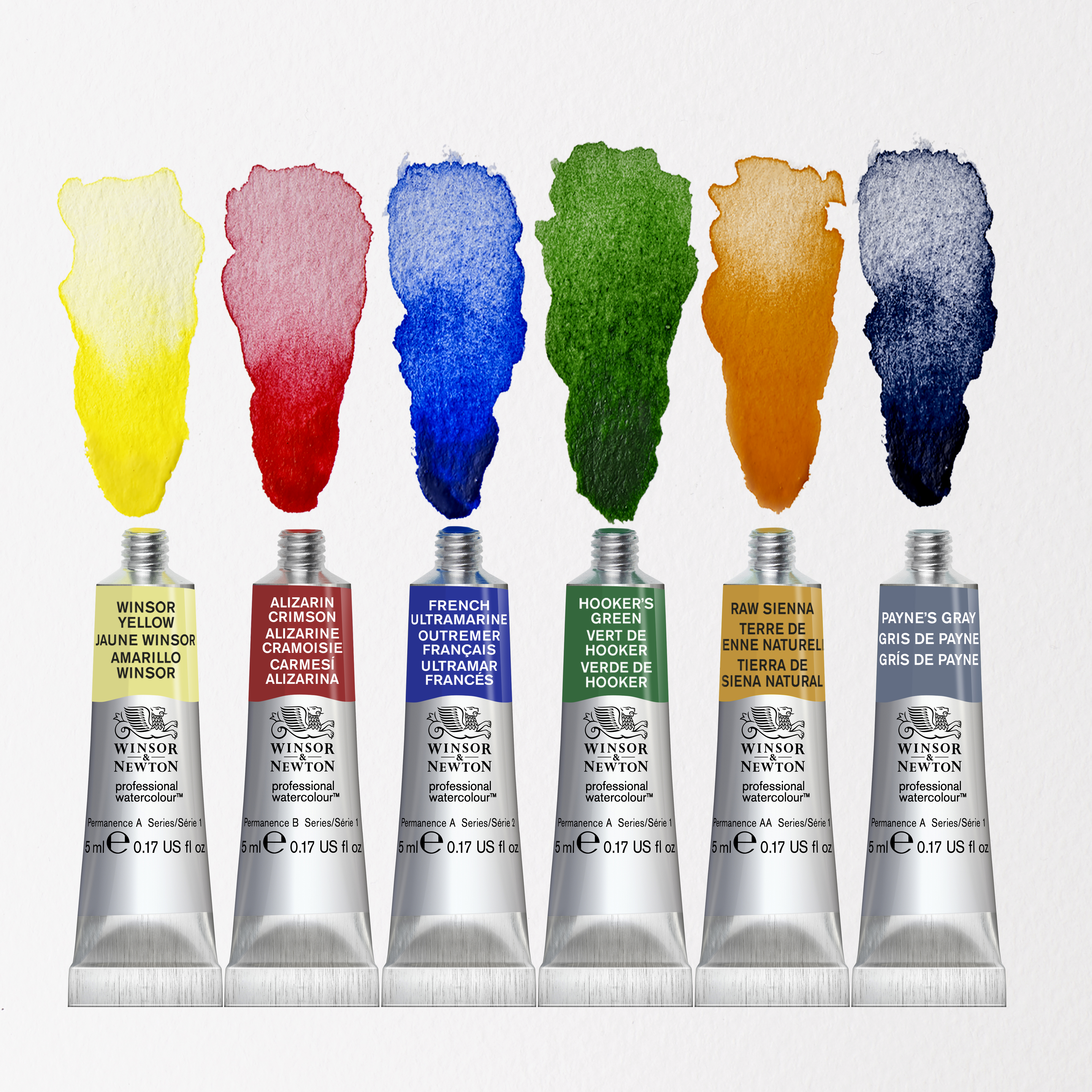 Winsor & Newton PWC – set 6 x 5ml tubes foundation colour set
