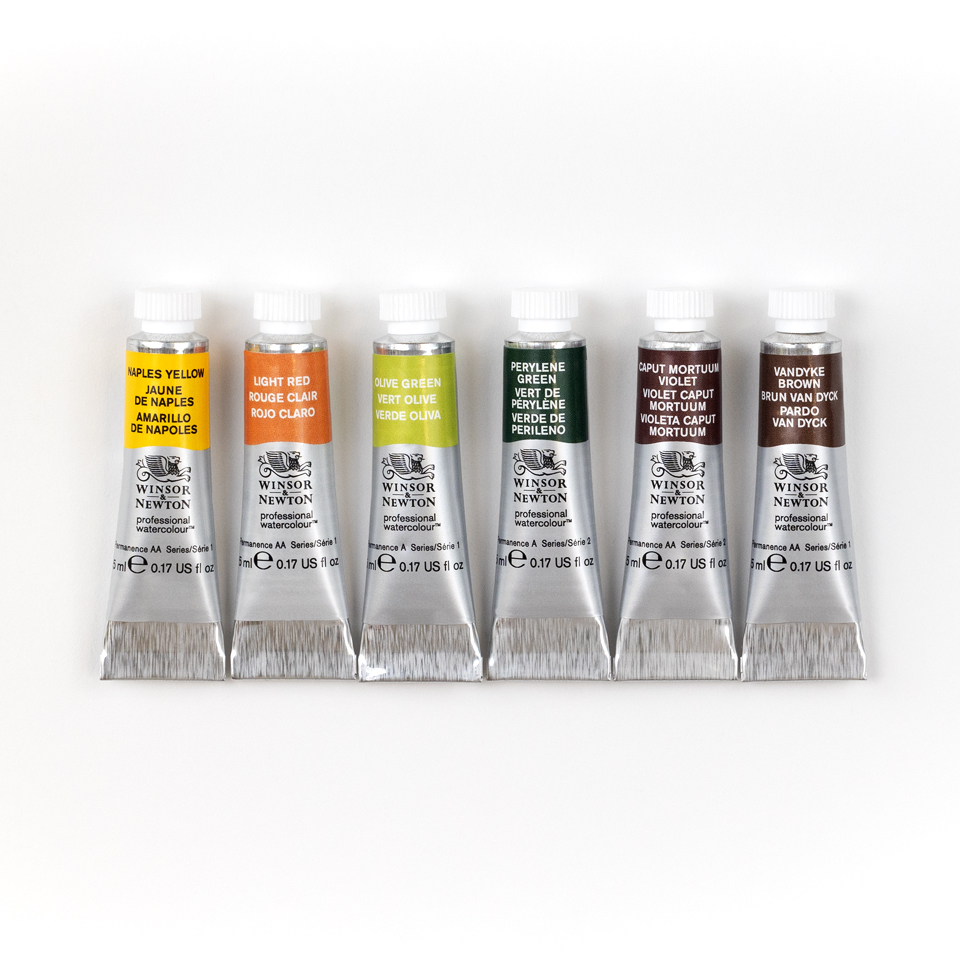 Winsor & Newton PWC – set 6 x 5ml tubes rich earth set