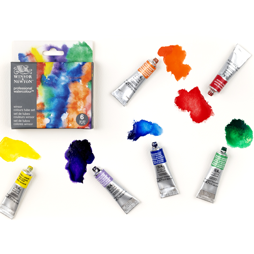 Winsor & Newton PWC – set 6 x 5ml tubes winsor colours set