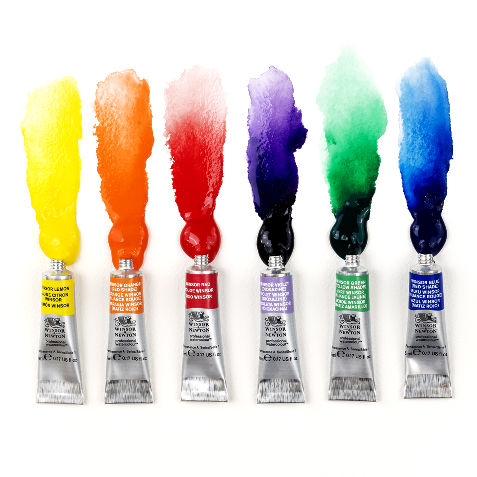 Winsor & Newton PWC – set 6 x 5ml tubes winsor colours set